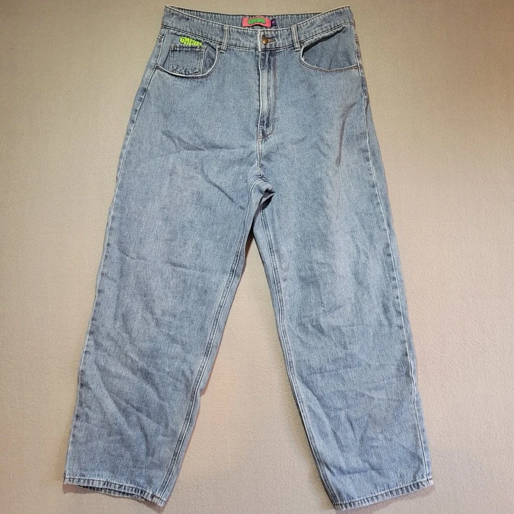 Empyre Loose Fit Light Wash Blue Denim Jeans High Rise Skater‎ Size 13